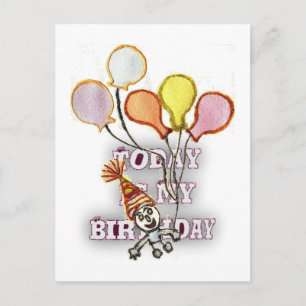 Aujourd'hui est ma carte postale d'anniversaire Mo