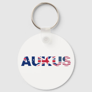 AUKUS AU UK US Security Pact Alliance Flags Keychain