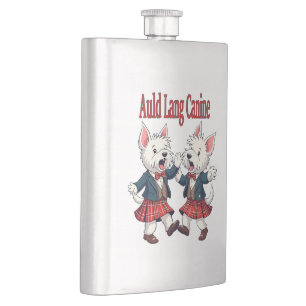 Auld Lang Canine West Highland Terrier Ceilidh Hip Flask