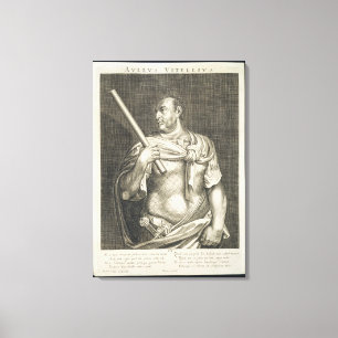 Aullus Vitellius Emperor of Rome 68 AD engraved by Canvas Print