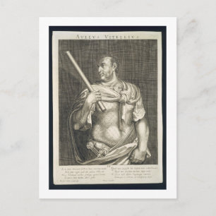 Aullus Vitellius Emperor of Rome 68 AD engraved by Postcard