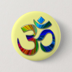aum 2 inch round button