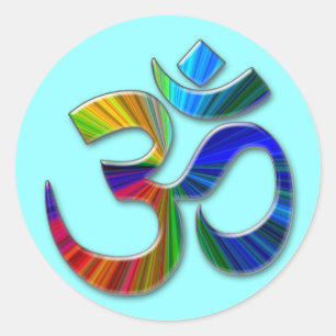 aum classic round sticker
