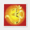 Aum or Om Symbol in yellows & reds