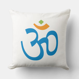Aum sign throw pillow