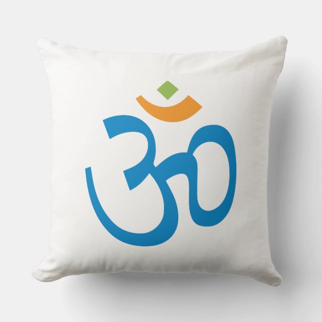 Aum sign throw pillow (Front)