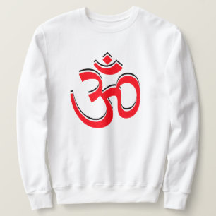 Aum Symbol Om Sign Logo Red White Black Sweatshirt