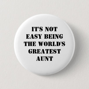 Aunt 2 Inch Round Button