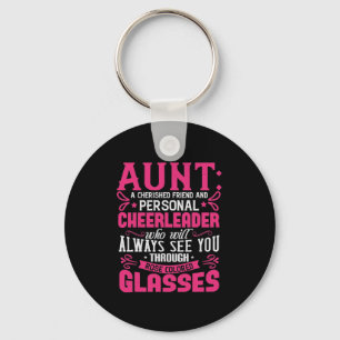 Aunt A Cherished Friend And Personal Cheerleader-0 Keychain