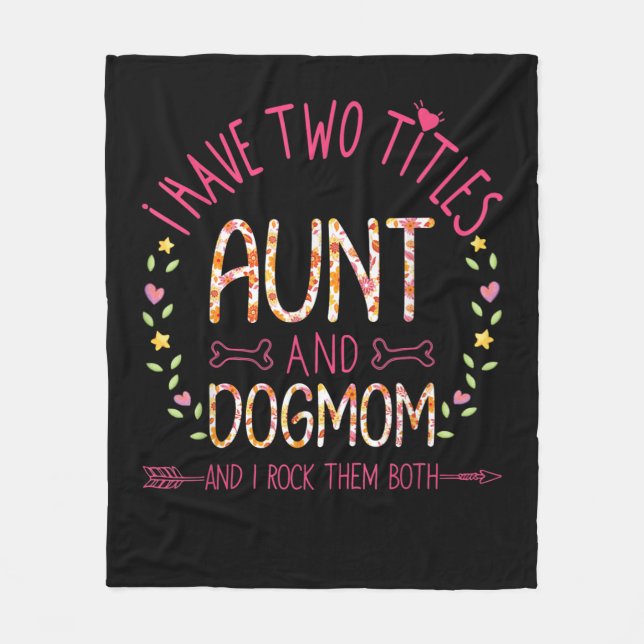 aunt and dog mom gifts  women sunflowers heart .pn fleece blanket (Front)