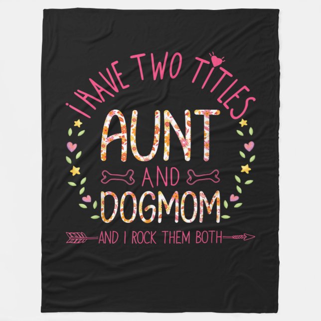 aunt and dog mom gifts  women sunflowers heart .pn fleece blanket (Front)