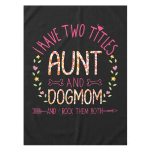 aunt and dog mom gifts women sunflowers heart .pn tablecloth