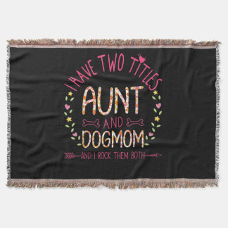 aunt and dog mom gifts  women sunflowers heart .pn throw blanket