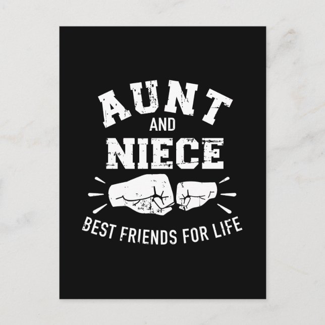 Aunt and niece friends for life postcard (Front)