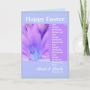 AUNT and UNCLE - Happy Easter with Lily Holiday Card