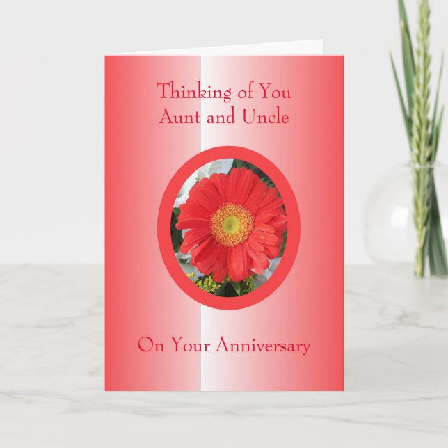 Aunt And Uncle Wedding Anniversary Card Floral (Front)