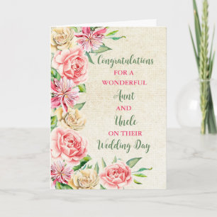 Aunt and Uncle Wedding Day Congratulations Card