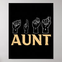 Aunt Asl American Sign Language Interpreter Deaf A