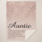 Aunt Auntie Definition Script Rose Gold Glitter