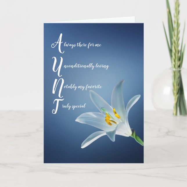 Aunt Auntie Floral Mother's Day Card (Front)