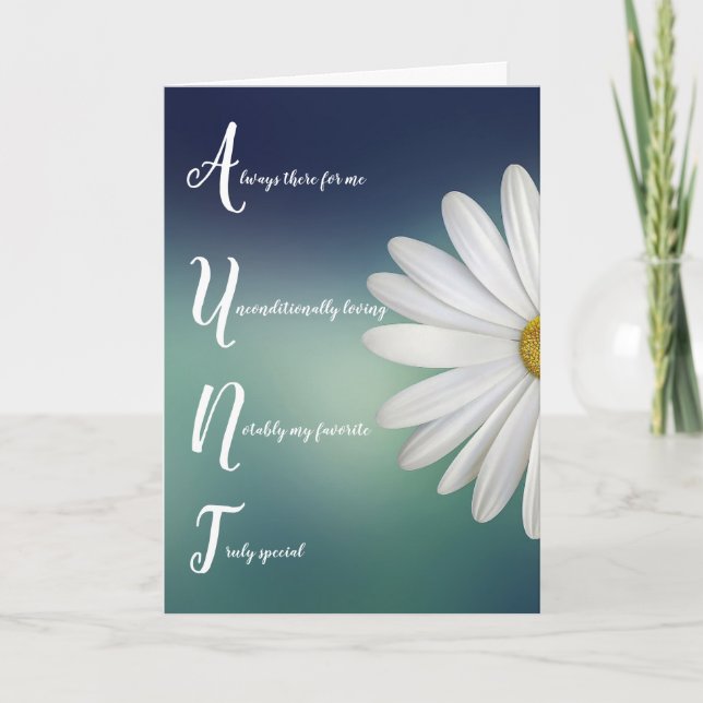 Aunt Auntie Floral Mother's Day Card (Front)