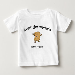 Aunt Baby Clothes Little Nugget Niece Nephew Baby T-Shirt