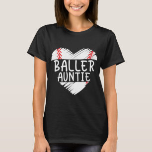 Aunt Baseball For Women Baller Auntie Mother's Day T-Shirt