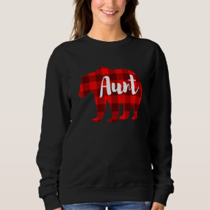 Aunt Bear Clothing Womens Auntie Family Member Mat Sweatshirt