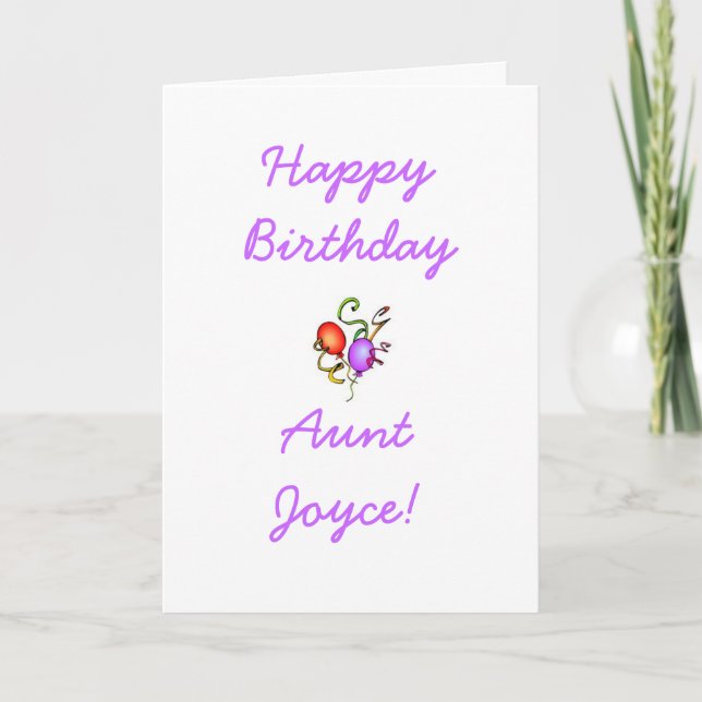 Aunt Birthday Card (Front)