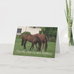 Aunt Birthday Card Horses