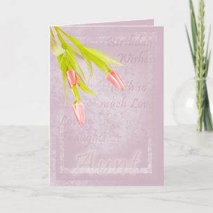 Aunt Birthday card, with tulips Card