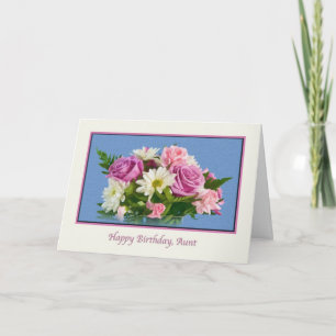 Aunt, Birthday, Floral, Roses Card