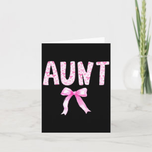 Aunt birthday squad matching coquette bow family card