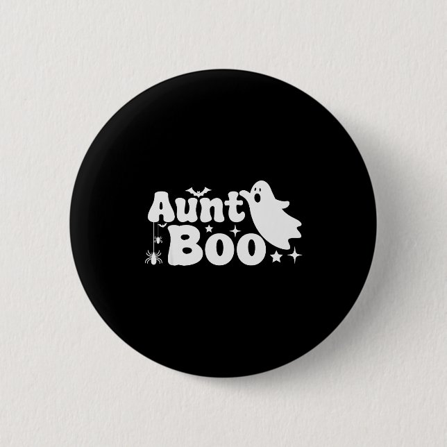 Aunt Boo Funny Ghost Halloween Family Matching  2 Inch Round Button (Front)