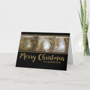 Aunt Christmas Baubles Card
