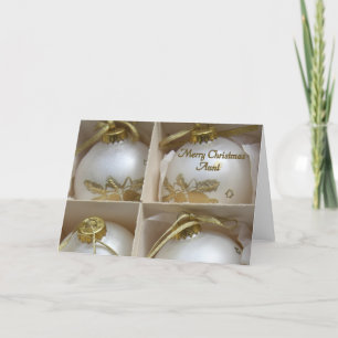 Aunt Christmas Card with ornaments