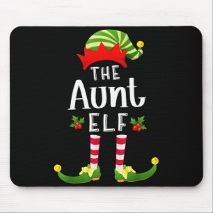 Aunt Christmas Elf Matching Pajama X-mas Party  Mouse Pad