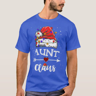Aunt Claus Christmas Light Pajama Family Matching  T-Shirt