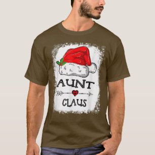 Aunt Claus Christmas Light Pajama Family Matching T-Shirt