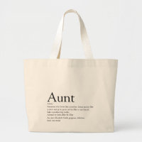 Aunt Definition Quote Modern Black and White