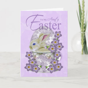Aunt Easter Card With Baby Rabbit - Just For You A