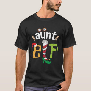 Aunt Elf Christmas Elves Squad Auntie Matching Elf T-Shirt