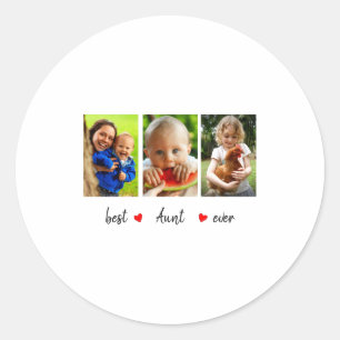 Aunt Ever 3 Photo  Classic Round Sticker