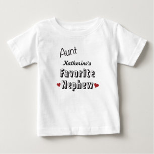 Aunt Favourite Nephew Baby T-Shirt Personalized