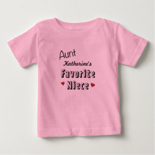 Aunt Favourite Niece Baby T-Shirt Personalized