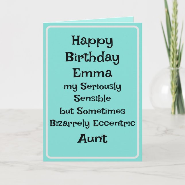 Aunt Funny Birthday Card (Front)