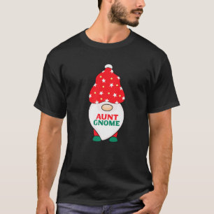 Aunt Gnome Funny Gnomes Matching Christmas Pyjamas T-Shirt