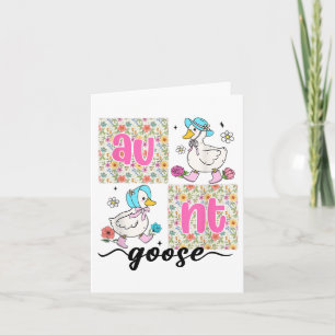 Aunt Goose Floral Happy Mothers Day For Auntie Nan Card