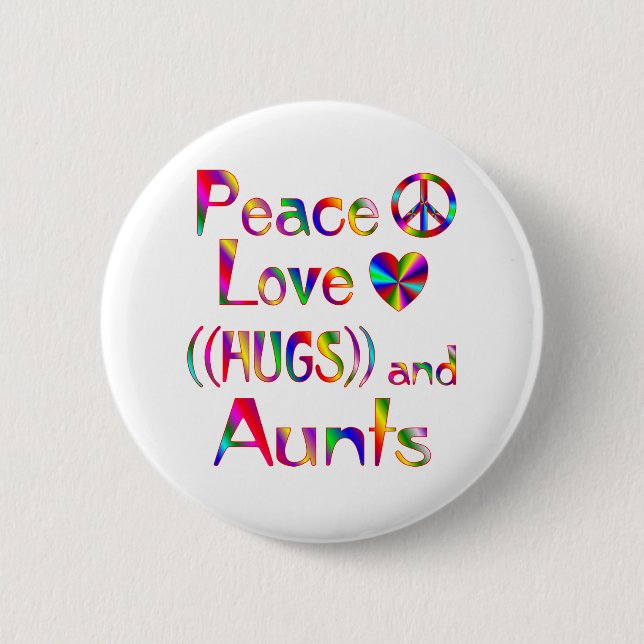 Aunt Hugs 2 Inch Round Button (Front)