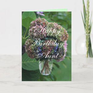 Aunt Hydrangea BQT- customize any occasion Card